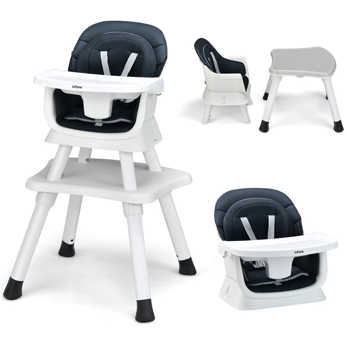 INFANS 8 in 1 Baby High Chair Convertible Highchair for Babies and Toddlers,