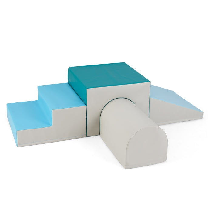 4-Piece Climb and Crawl Foam Block Play Set for Infant Baby