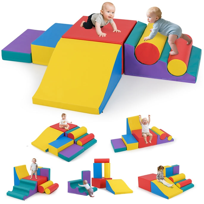 7 Pieces Foam Building Blocks Set for Kids Creative Learning Toy Set