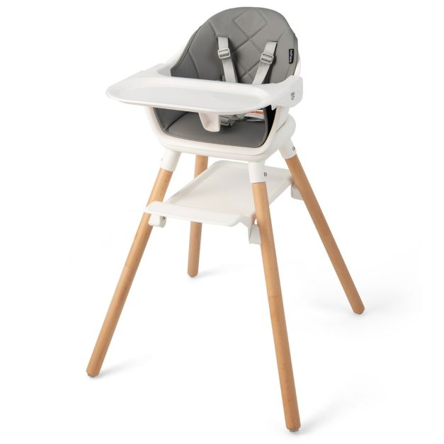 6-in-1 convertible baby high chair with dishwasher washable tray