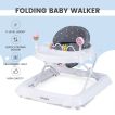 Folding Baby Walker with Wheels & 3-Level Adjustable Height