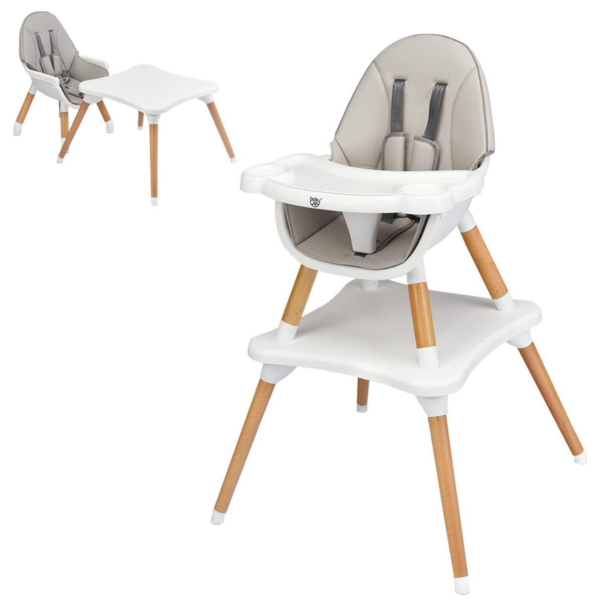 5-in-1 High Chair Convertible High Chairs for Babies & Toddlers/Booster Seat/Table & Chair Set