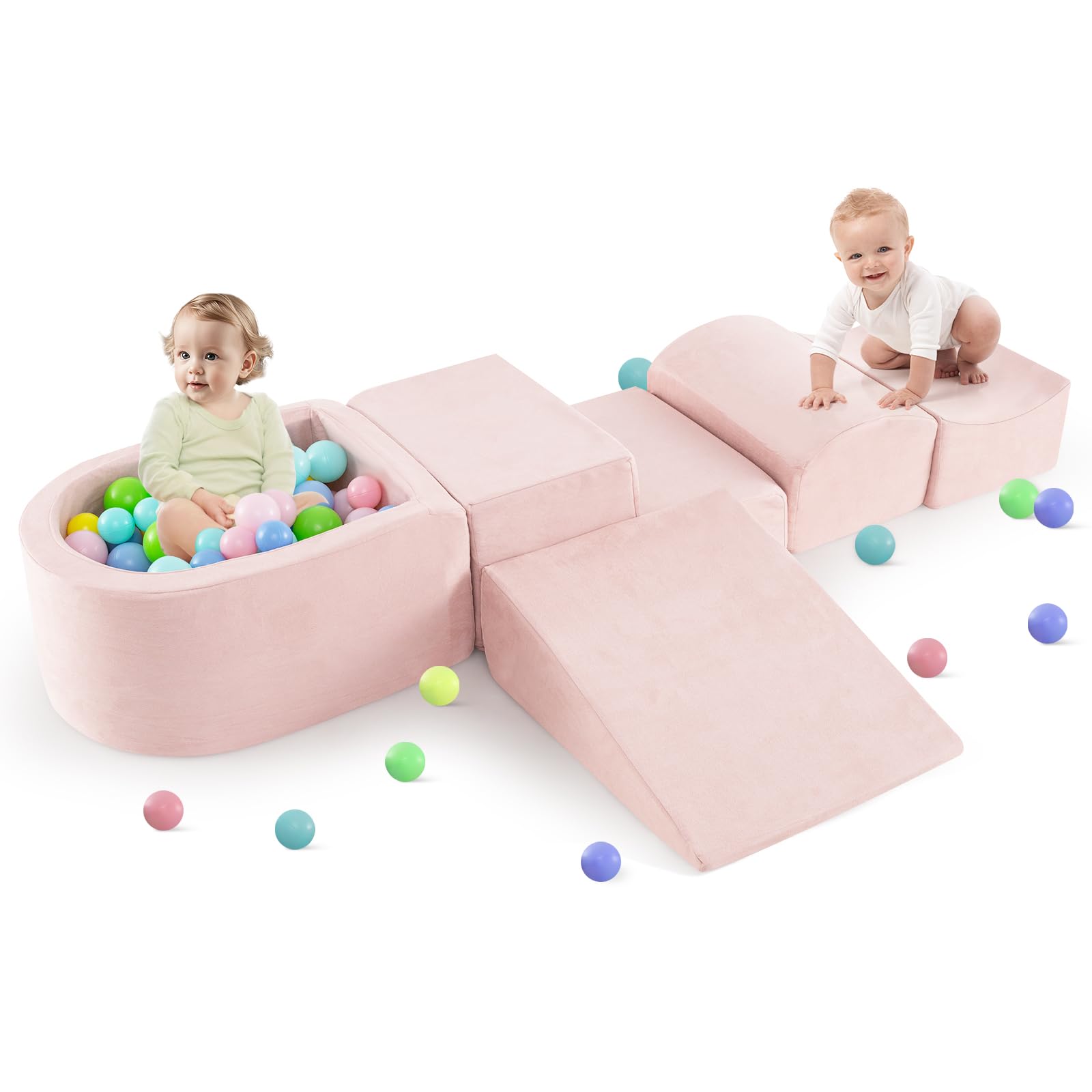 INFANS Climbing Toys for Toddlers Foam Climbing Blocks and Ball Pit for Baby