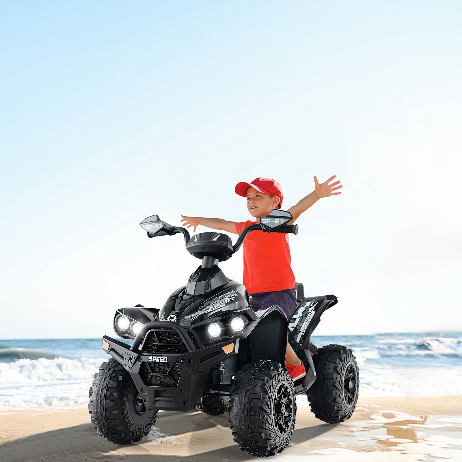 OLAKIDS Ride On ATV 12V Kids 4 Wheeler Battery Powered Toy Car for Toddlers