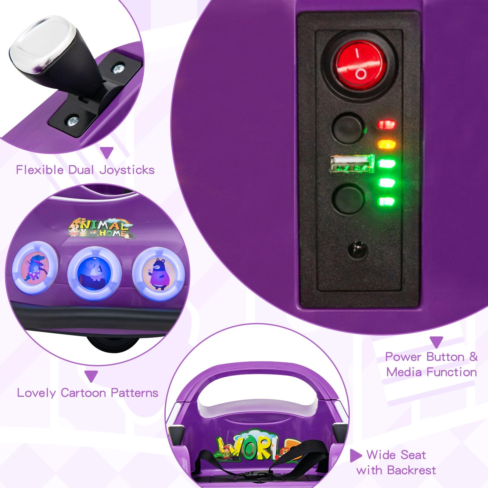 Kids Ride On Car, 12V Electric Bumper Car for Children W/Remote Control, 360 Degree Spin