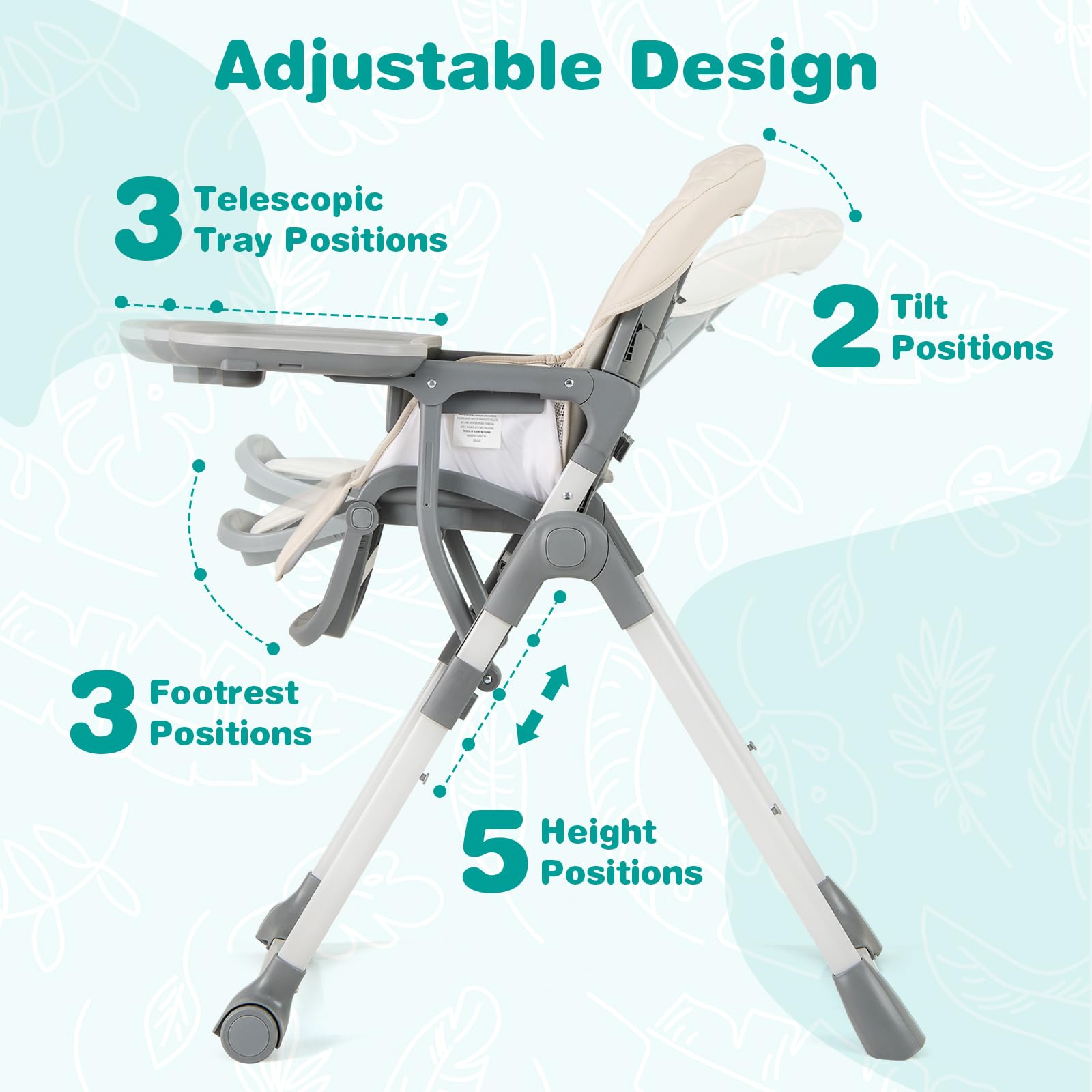Foldable High Chair for Babies and Toddlers