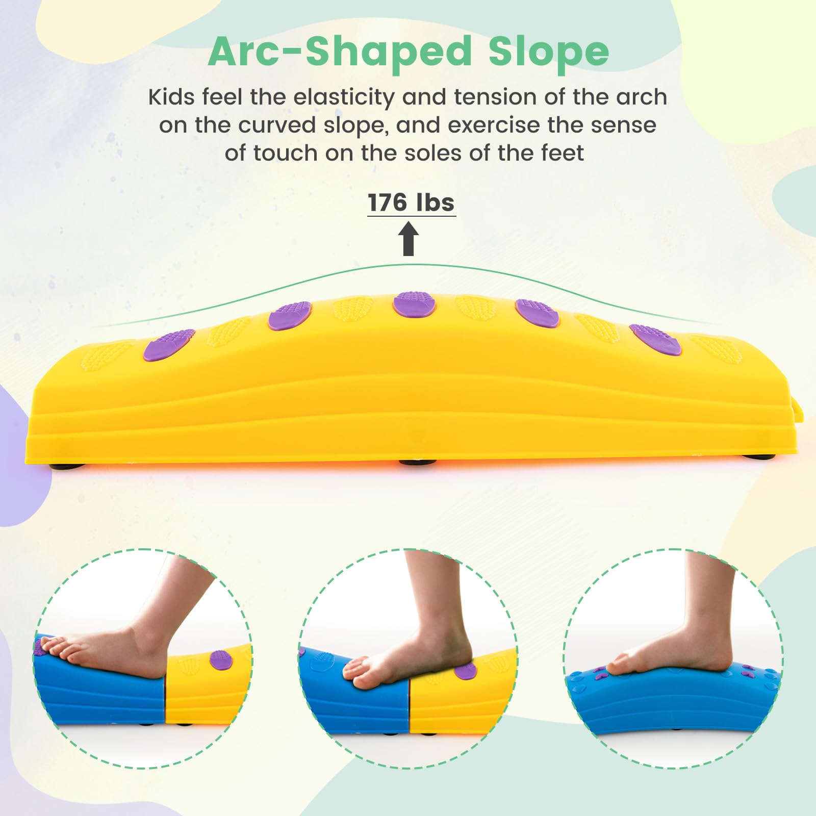 INFANS Kids Balance Beam Stepping Stones Set 20 PCS Montessori Obstacle Course for Toddler Indoor Outdoor