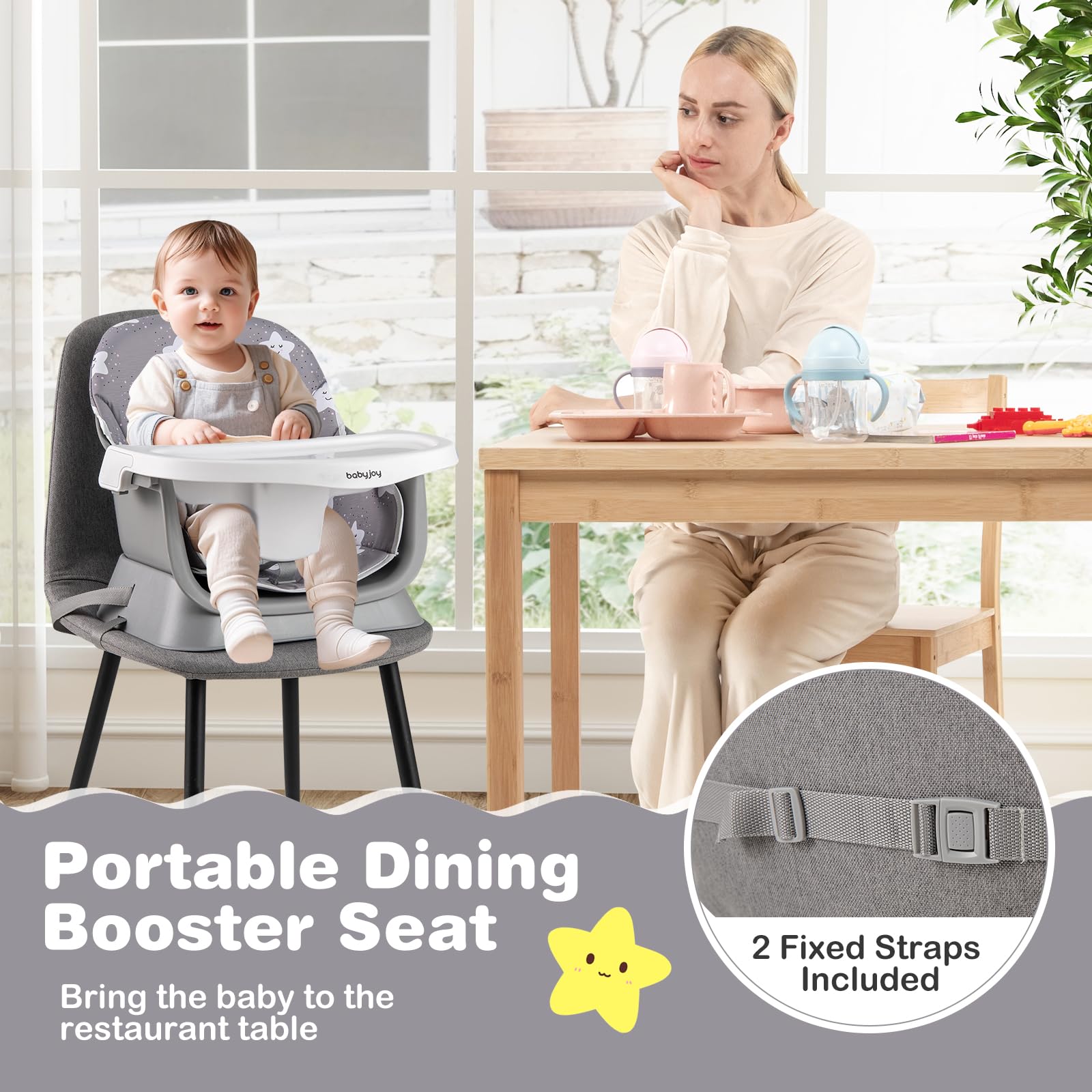 16-in-1 Baby High Chair Convertible Highchair for Babies and Toddlers with Activity Center