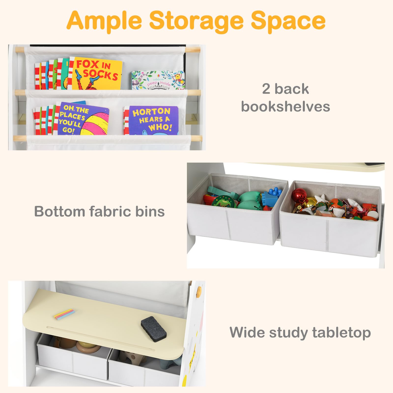 Easel for Kids with Stool, 4-in-1 Double-Sided Adjustable Magnetic Chalkboard with Paper Roll