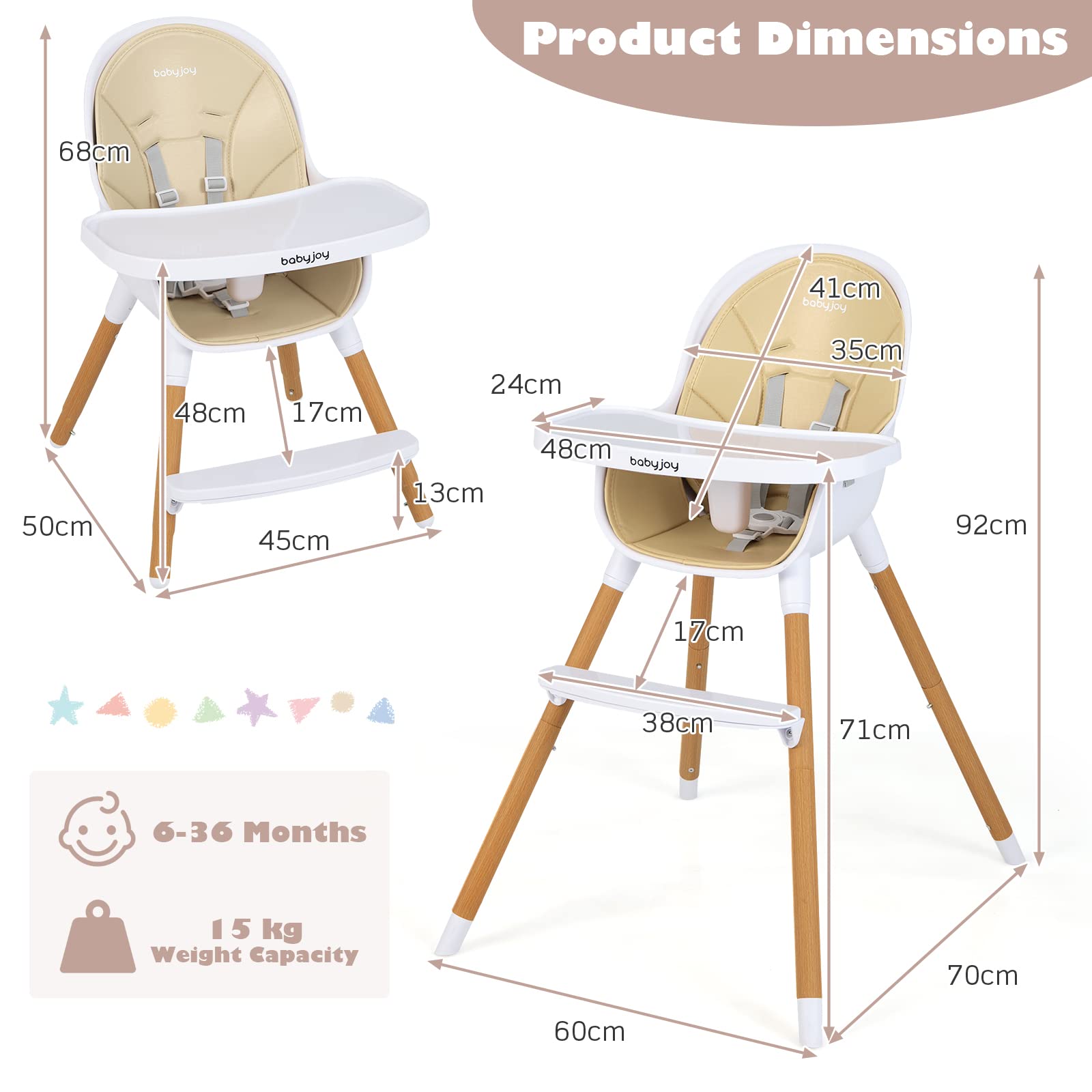 4-in-1 Infant Chair with Detachable 3-Position Tray