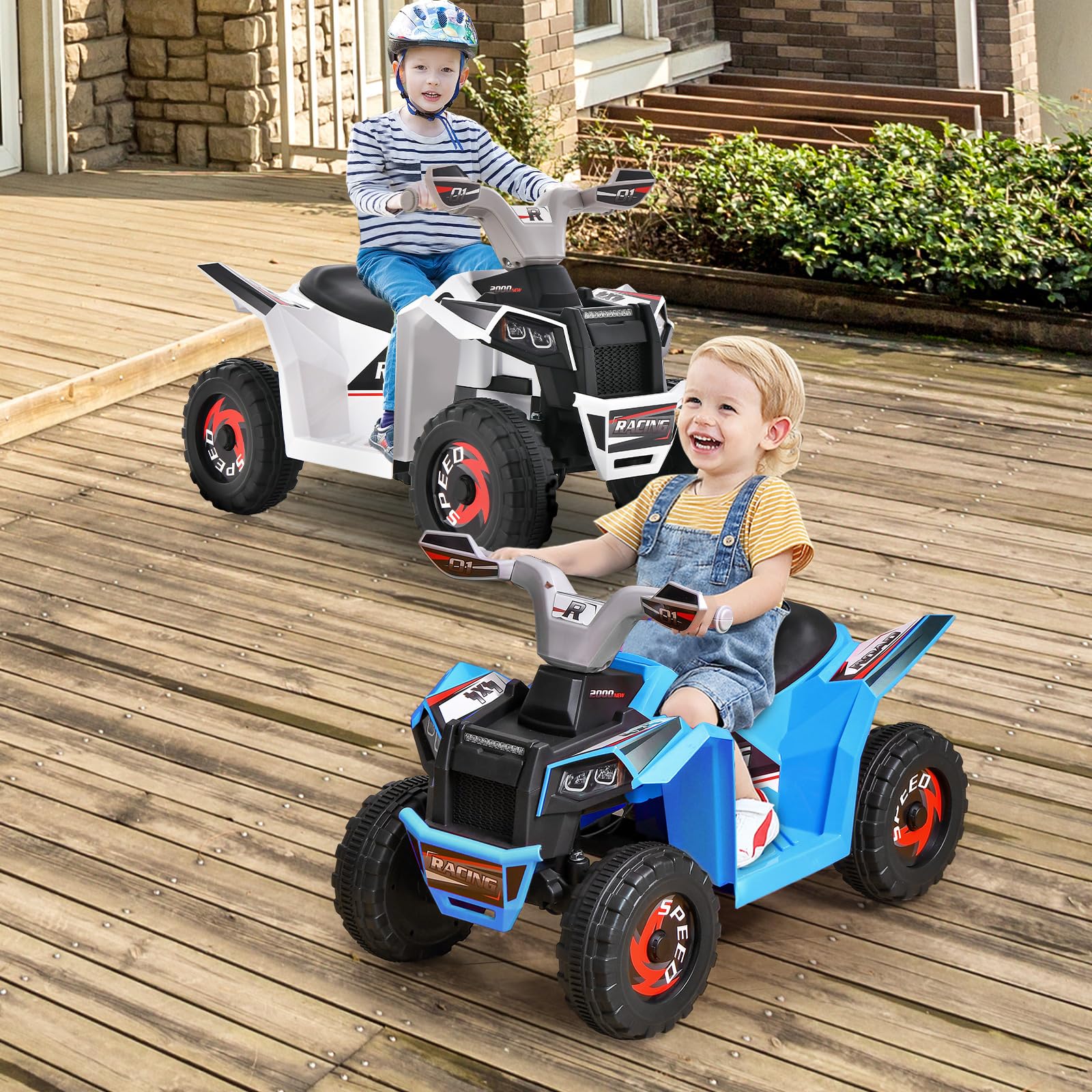 Kids Ride On Car, 6V Battery Powered Motorized Toy Car with Direction Control
