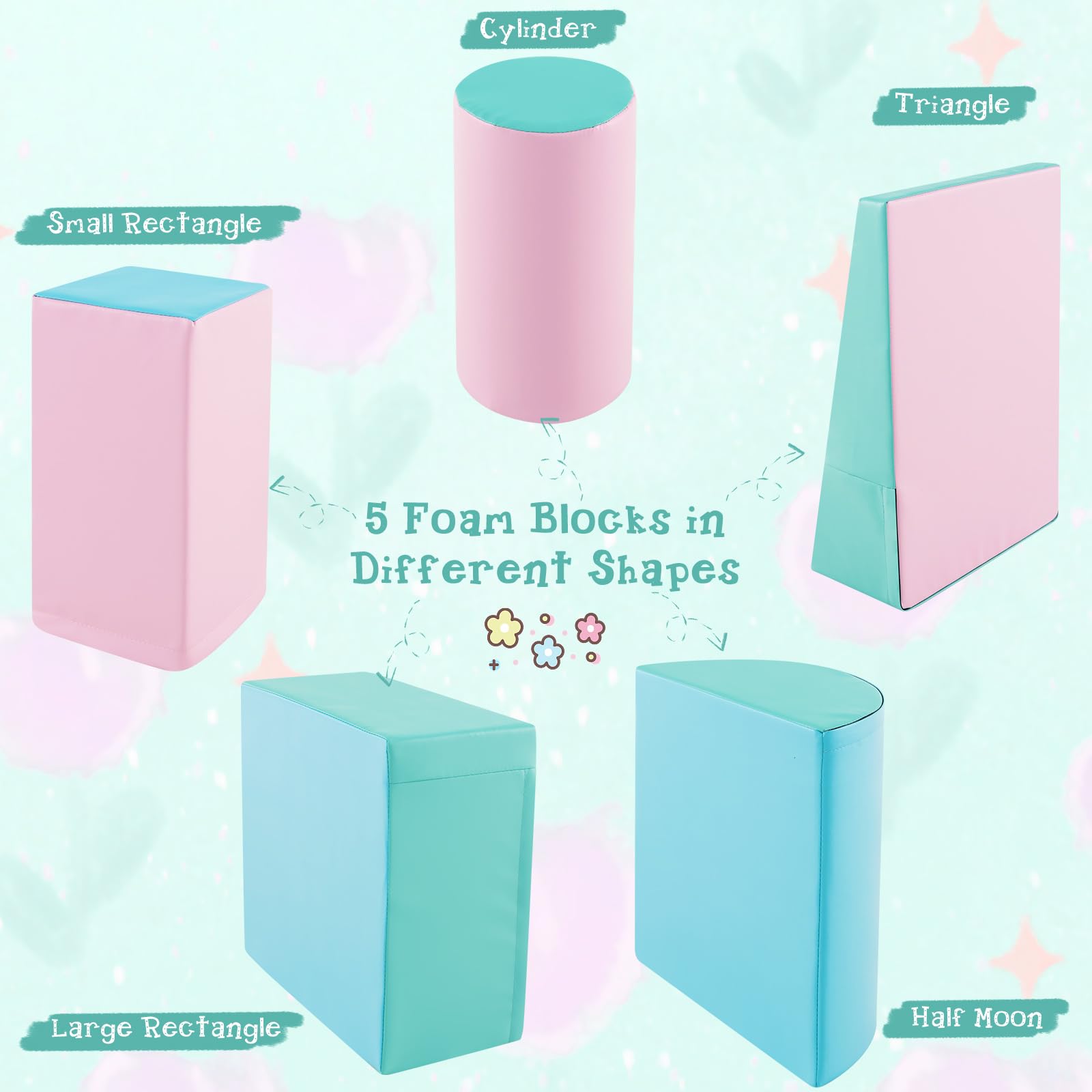 Kid Crawl Climb Foam Shapes Playset for Toddler