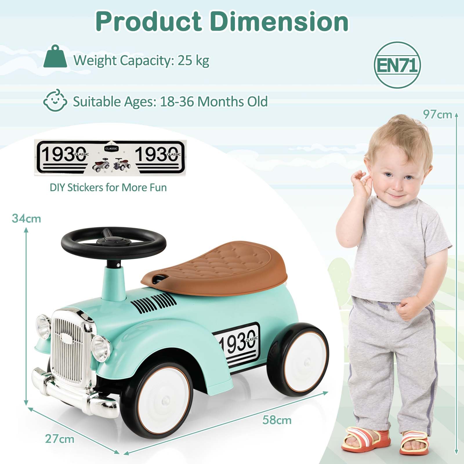Retro Kids Ride-on Toy