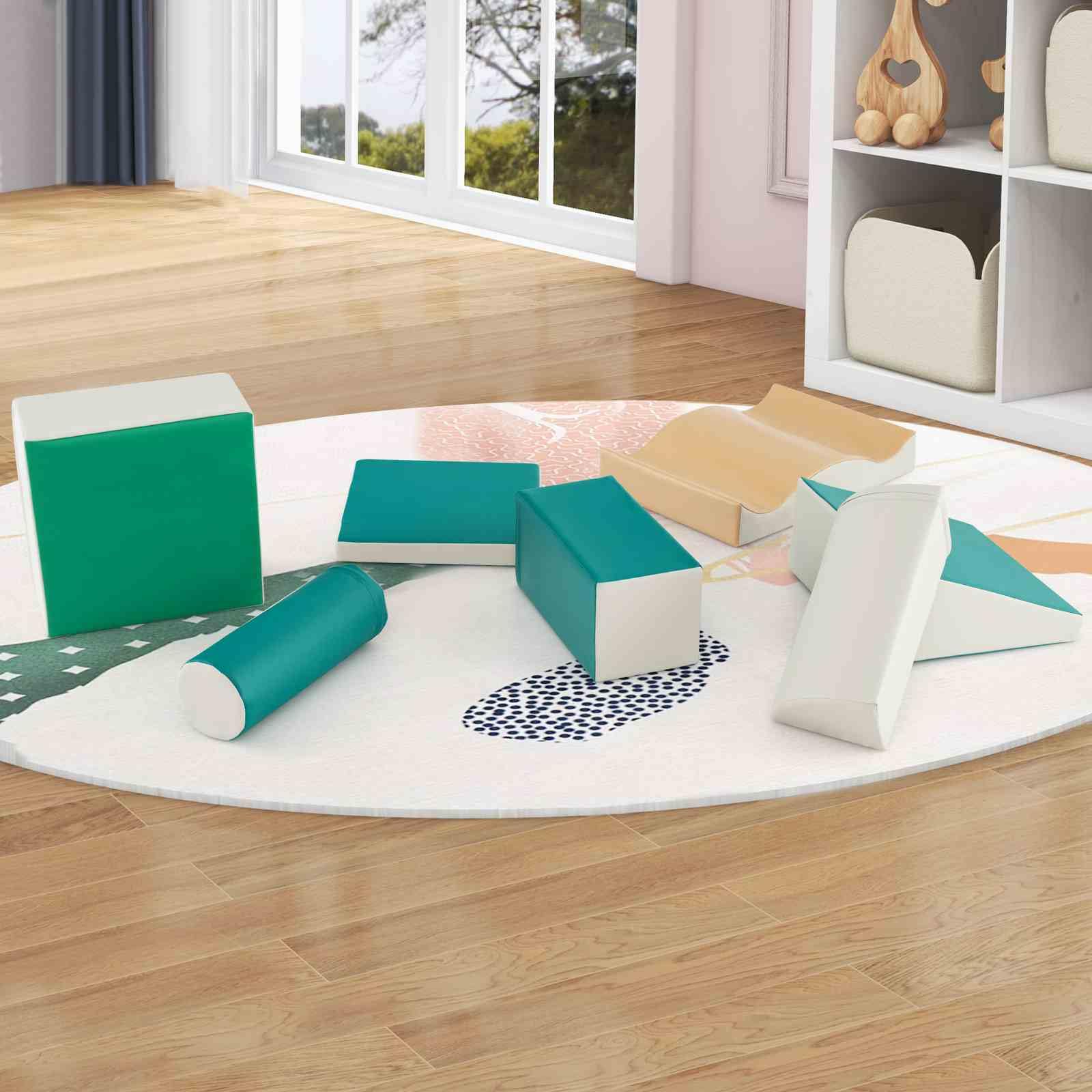 7 Pieces Climb and Crawl Activity Play Set with Zippered Cover