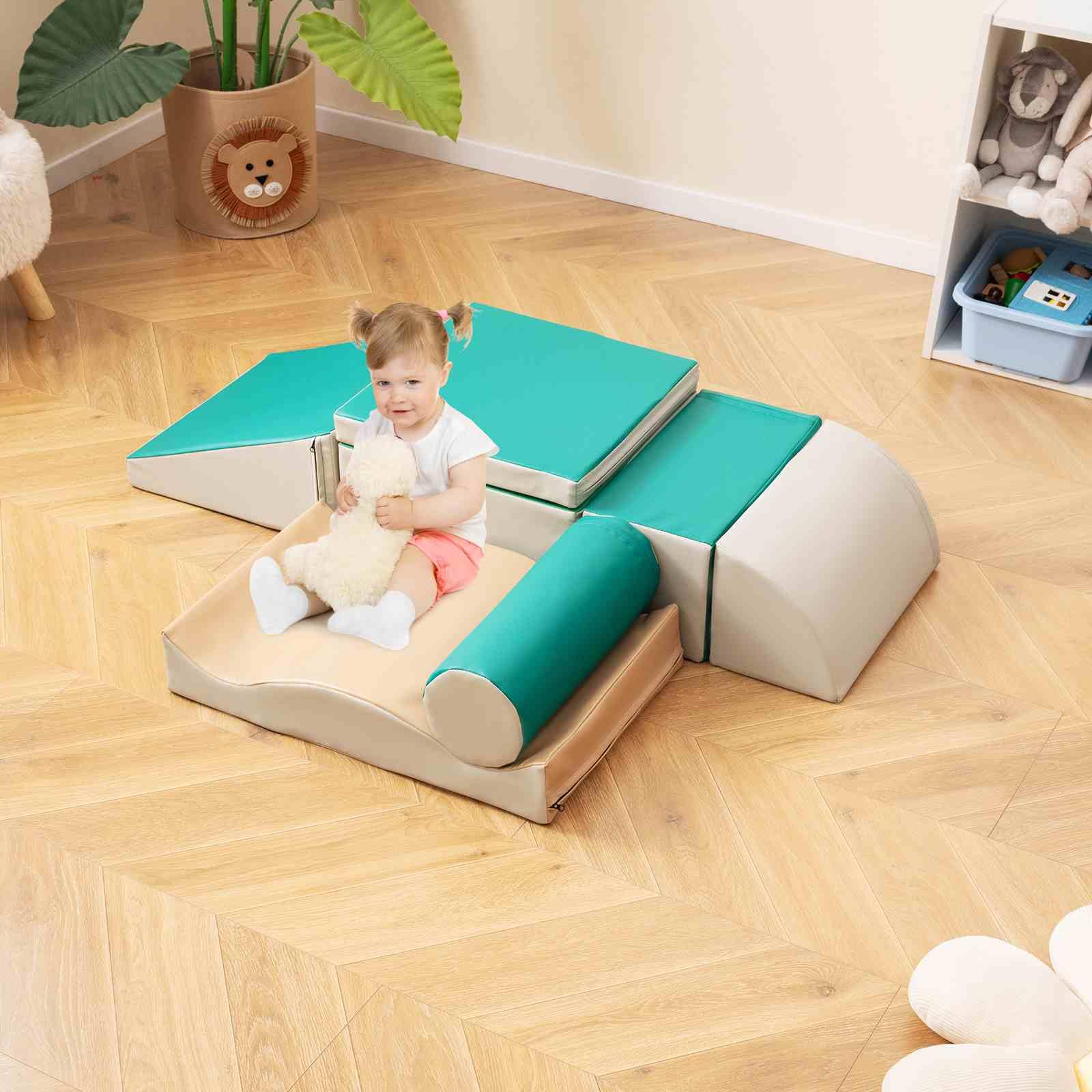 7 Pieces Climb and Crawl Activity Play Set with Zippered Cover