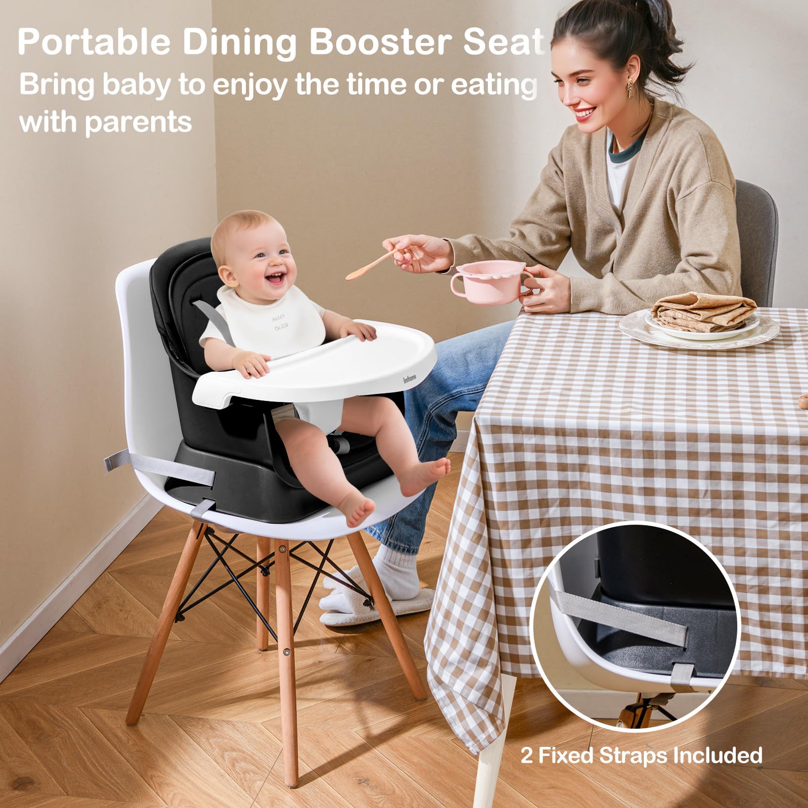 INFANS 9 in 1 High Chair Convertible Baby Highchair for Babies and Toddlers