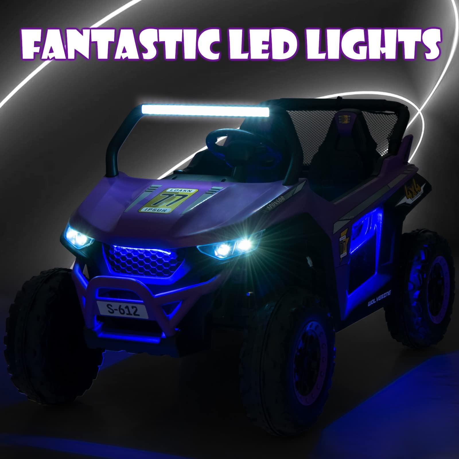 OLAKIDS 2 Seater Ride on Car for Kids 12V UTV Kids' Electric Vehicles with Remote Control