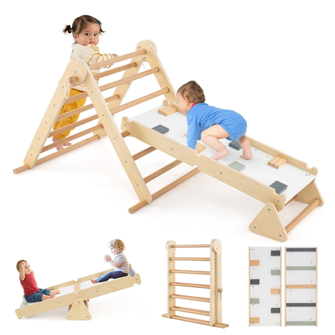 Pikler Triangle Set 7 in 1 Climbing Toys for Toddlers