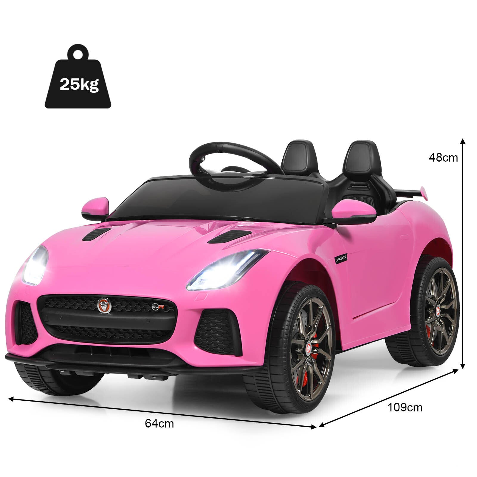 Ride On Car 12V Licensed Jaguar F-Type SVRBattery Powered Ride on Toy