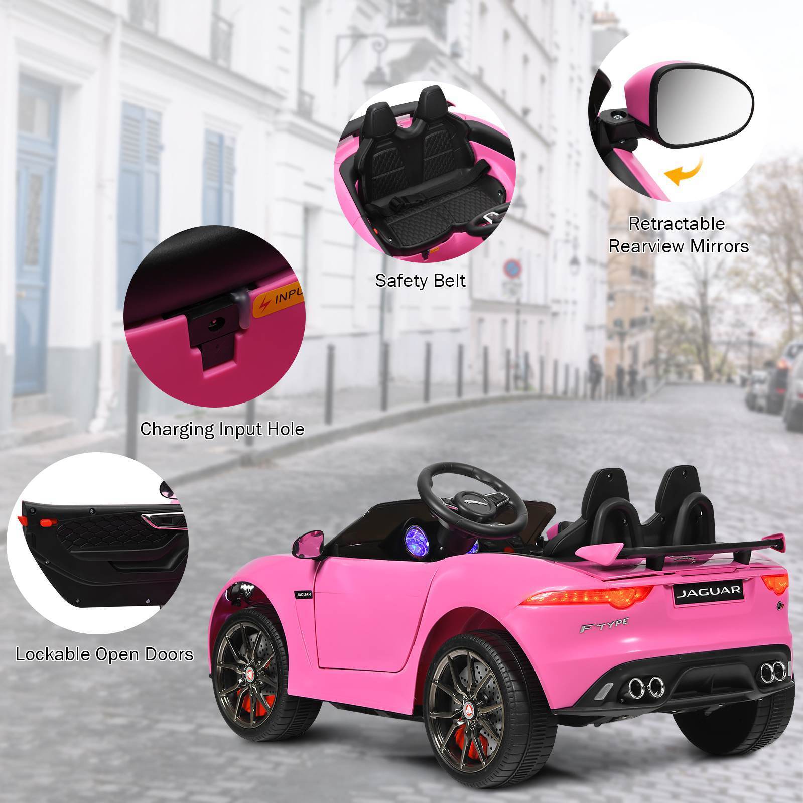 Ride On Car 12V Licensed Jaguar F-Type SVRBattery Powered Ride on Toy