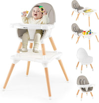 High Chair for Babies and Toddlers 6-in-1 Convertible Table Chair Set