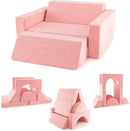 8 Pieces Kids Modular Play Sofa with Detachable Cover for Playroom