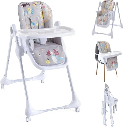3-in-1 Baby High Chair, Foldable Infant High Chair