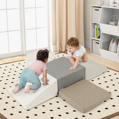 6 Piece Lightweight Foam Climbing Blocks with Hook and Loop Fasteners