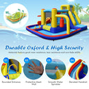 7-in-1 Inflatable Bounce Castle with Curved Water Slide (without Blower)