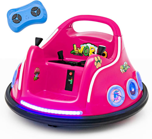Kids Ride On Car, 12V Electric Bumper Car for Children W/Remote Control, 360 Degree Spin