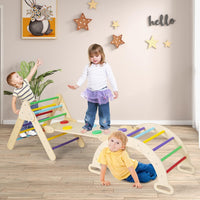 Olakids Pikler Triangle Set 7 in 1 Climbing Toys for Toddlers