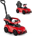 Licensed Ride on Push Car for Toddlers by INFANS, 3 in 1 Walking Sliding with Removable Guardrails and Handle