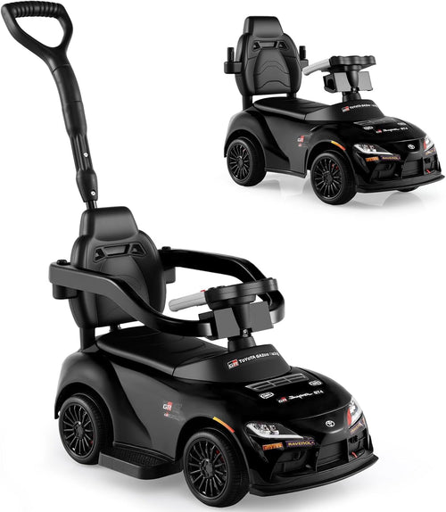Licensed Ride on Push Car for Toddlers by INFANS, 3 in 1 Walking Sliding with Removable Guardrails and Handle