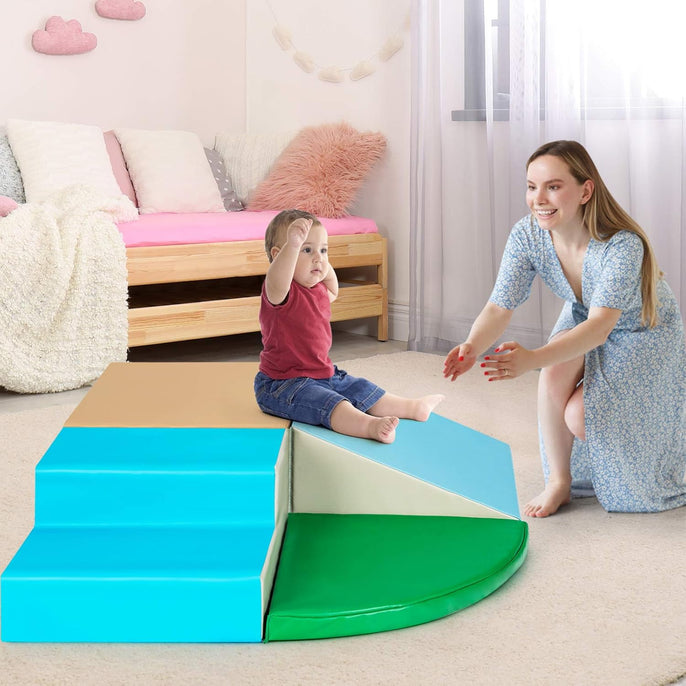4-Pieces Climbing Toys for Toddlers Climb & Crawl Soft Foam Block with High-Density EPE Foam