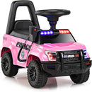 Ride On Push Police Car, Toddler Foot-to-Floor Sliding Toy with Siren