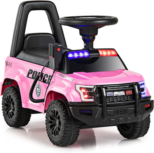 Ride On Push Police Car, Toddler Foot-to-Floor Sliding Toy with Siren