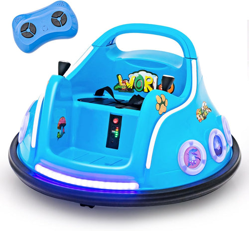 Kids Ride On Car, 12V Electric Bumper Car for Children W/Remote Control, 360 Degree Spin