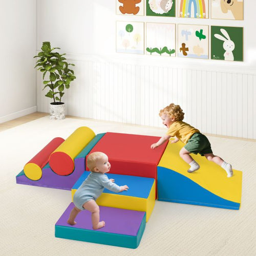7 Pieces Foam Building Blocks Set for Kids Creative Learning Toy Set