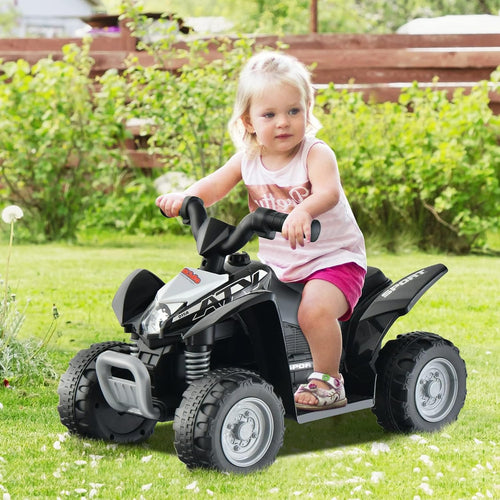Kids Ride On ATV, 6V Electric Vehicle for Toddlers, 4 Wheeler Battery Powered Motorized Quad Toy Car with Horn