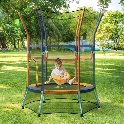 Trampoline for Kids Birthday, 48" Mini Trampoline with Safety Enclosure Net