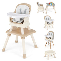 INFANS 8 in 1 Baby High Chair Convertible Highchair for Babies and Toddlers,