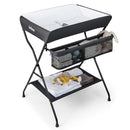 INFANS Baby Portable Changing Table Infant Diaper Station with Storage Basket & Shelf