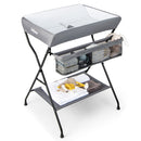 INFANS Baby Portable Changing Table Infant Diaper Station with Storage Basket & Shelf