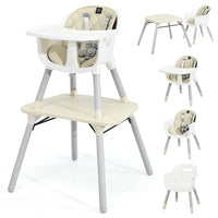 5-in-1 Multifunctional Convertible Baby Highchair with Harness & Removable Tray