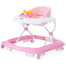 INFANS Foldable Baby Walker 3 in 1 Toddler Walker Leaning-Seated Walk-Behind with Removable Music Tray