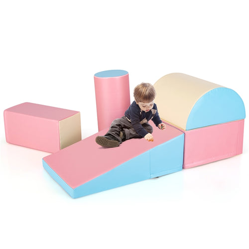 5-Piece Kids Climb & Crawl Activity Playset, Lightweight Soft Foam Block Activity Play Structures