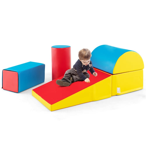 5-Piece Kids Climb & Crawl Activity Playset, Lightweight Soft Foam Block Activity Play Structures