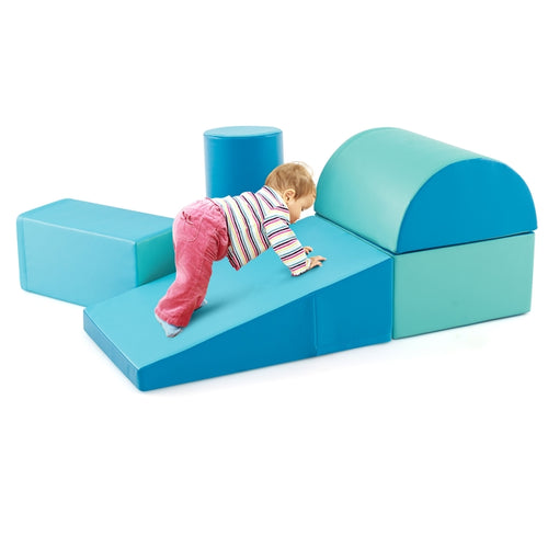 5-Piece Kids Climb & Crawl Activity Playset, Lightweight Soft Foam Block Activity Play Structures