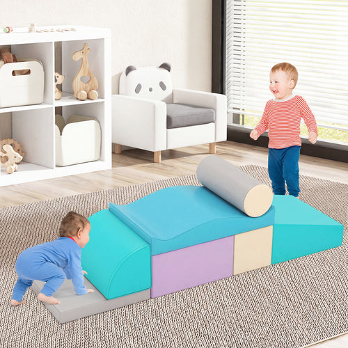 7 Pieces Climb and Crawl Activity Play Set with Zippered Cover