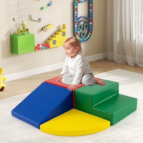 4-Pieces Climbing Toys for Toddlers Climb & Crawl Soft Foam Block with High-Density EPE Foam